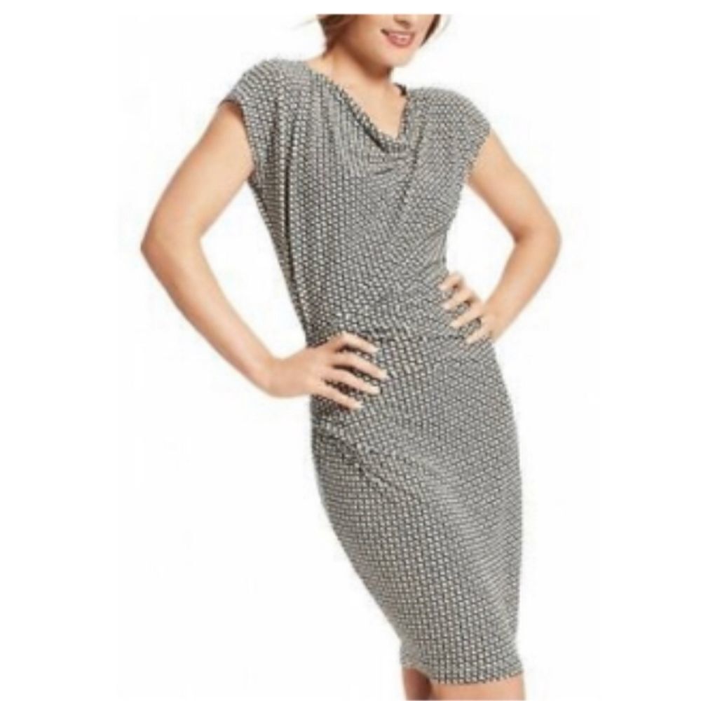 CAbi Cowl Neck Ruched Dress XSMALL